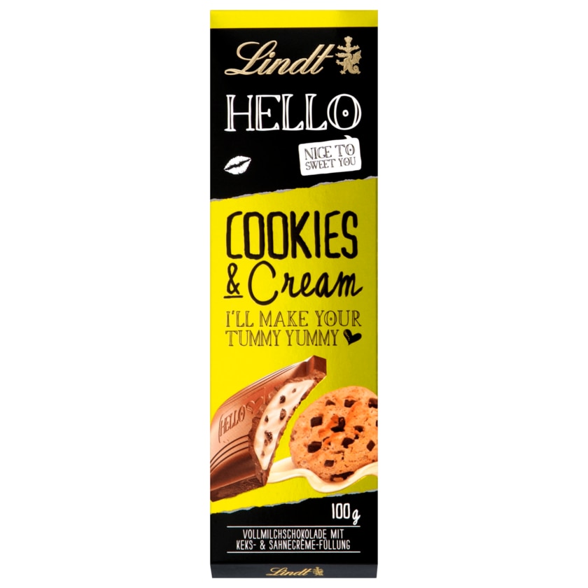 Lindt Hello Schokolade Cookies & Cream 100g